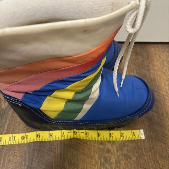 Vintage 80's Rainbow Moon Boots Snow Boots Women's Size 7-8  Made In Korea - Picture 8 of 8